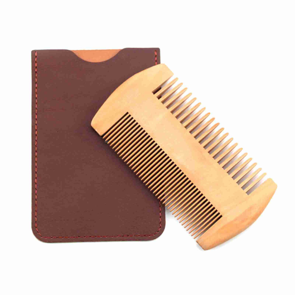 Unisex Wooden Pearwood Mustache Shaper Styling Comb Beard Tool