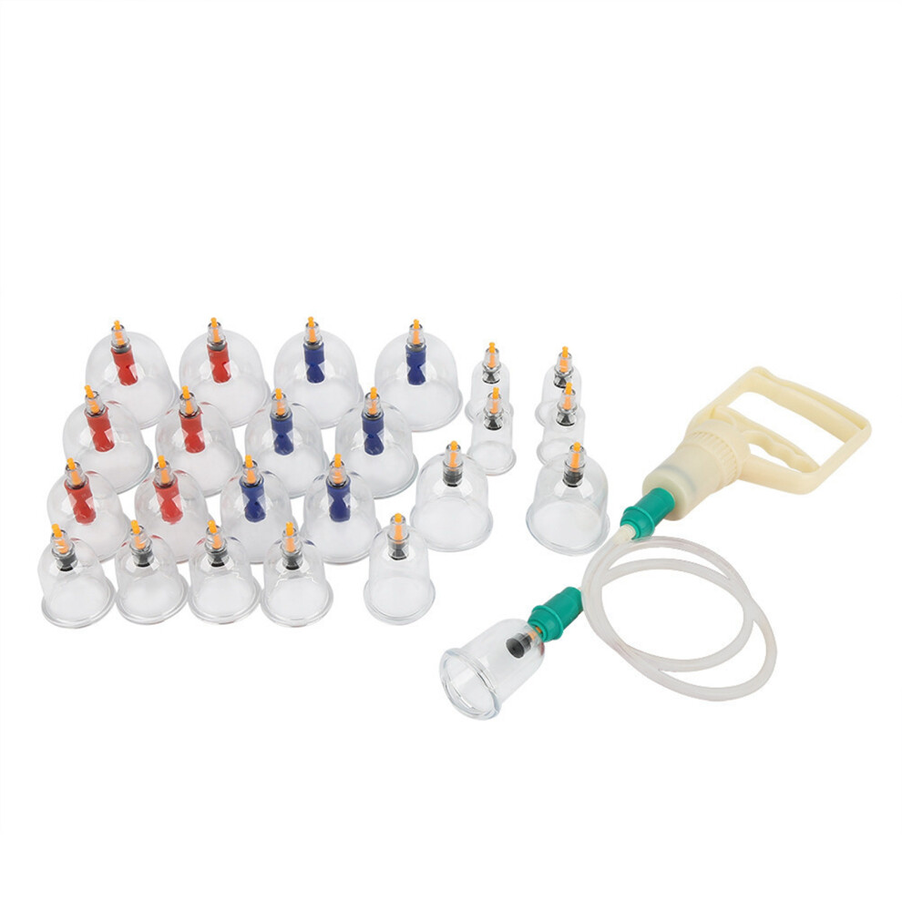 24pcs U Shape Cups Chinese Vacuum Cupping Set Massage Therapy Suction