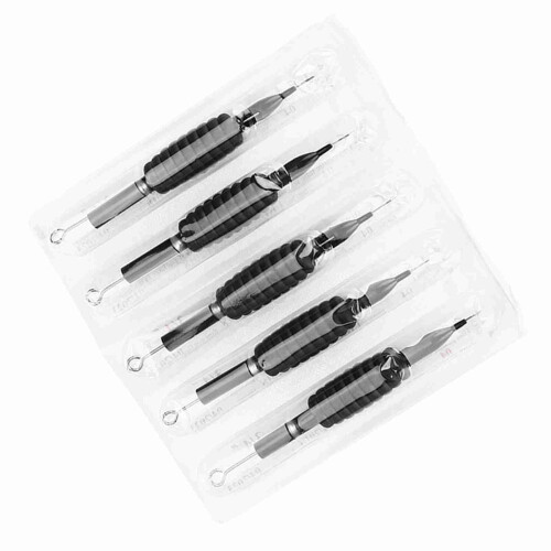 5x steriele tattoo naalden Silicone Grip 1RL 1