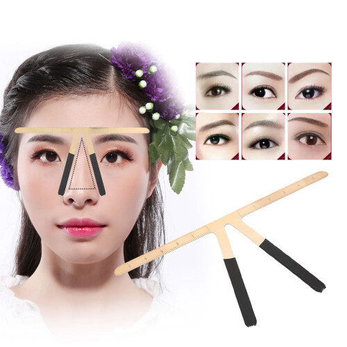 Gold Reusable Eyebrow Tattoo Shaping Ruler 2