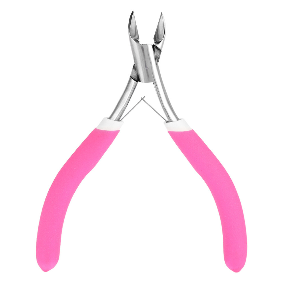Stainless Steel Nail Cuticle Nipper Clipper Rose Red