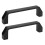 2Pcs Tür Griff Pull Bar 180mm Loch Abstand Nylon 3