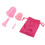 4pz Set Coppa Massaggio Silicone Anti Cellulite Rosa 1