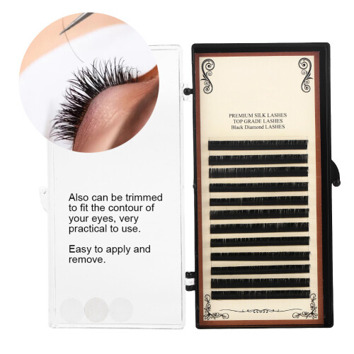 Natürliche Seidenprotein-Wimpern, dicht, 11mm 1