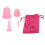 4pz Set Coppa Massaggio Silicone Anti Cellulite Rosa 2