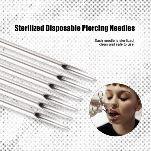 13G Disposable Hollow Needle Nose Ear Piercing Tattoo 2