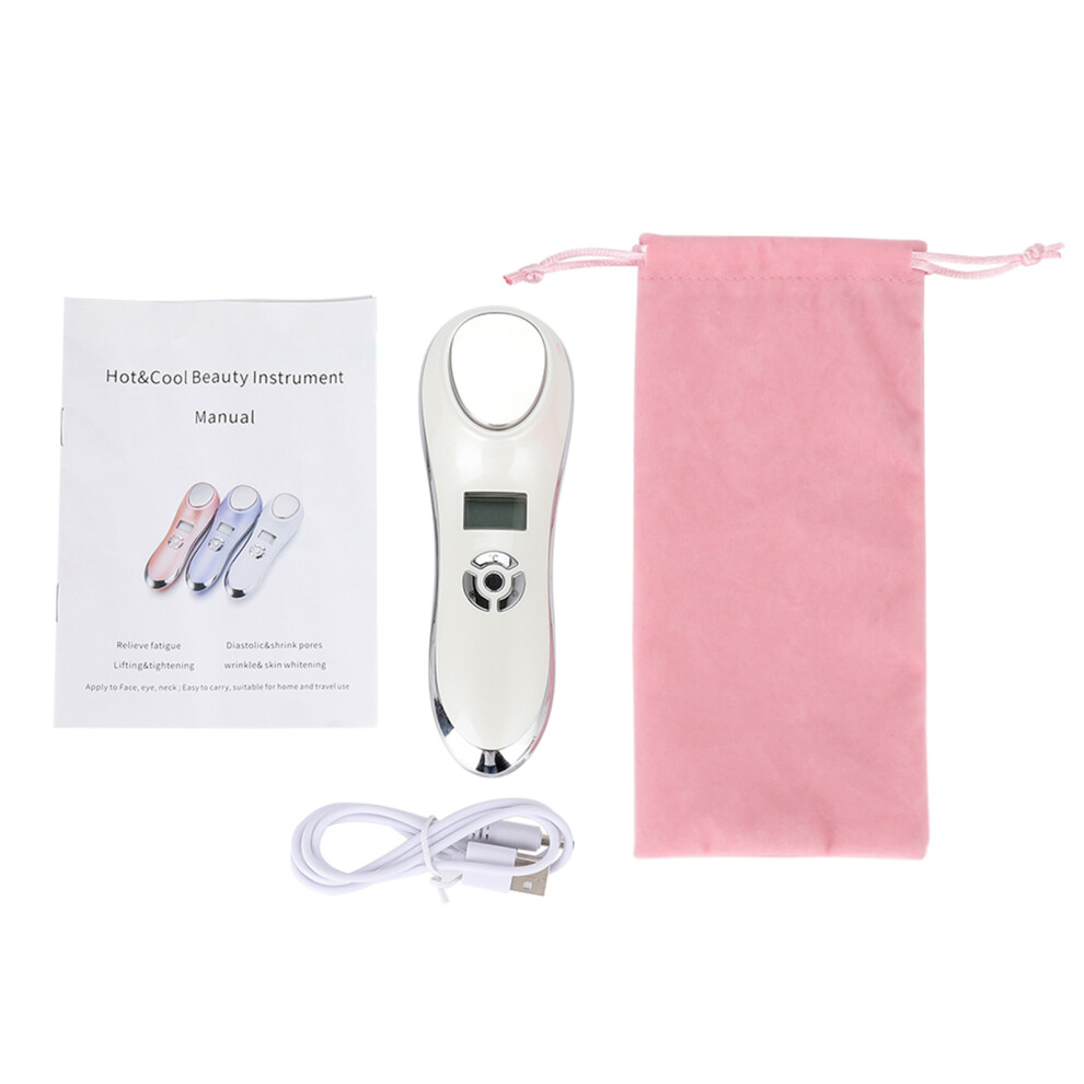 White Usb Charging Ultrasonic Skin Tighten Face Lifting Device