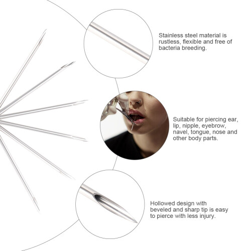 16G Disposable Hollow Needle for Nose Ear Tattoo 1