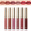 6pcs Waterproof Matte Metallic Lipstick Long Lasting Liquid 2