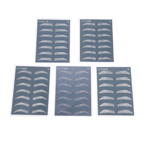 5pcs Silicone Tattoo Training Skin Eyebrow Practice
