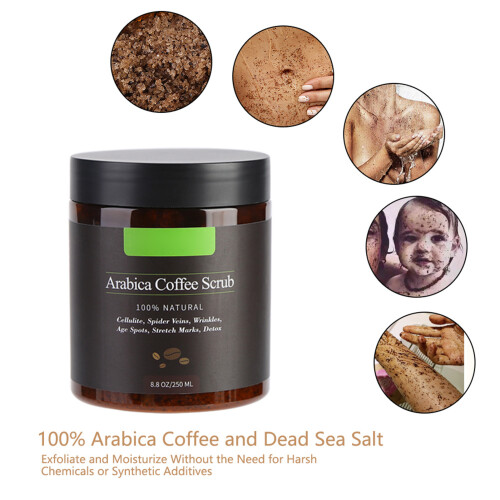 MELAO 100% Arabica Kaffee Peeling Bad Salz 2