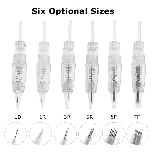 30Pcs 1R Eyebrow Tattoo Needles Disposable Sterile 1