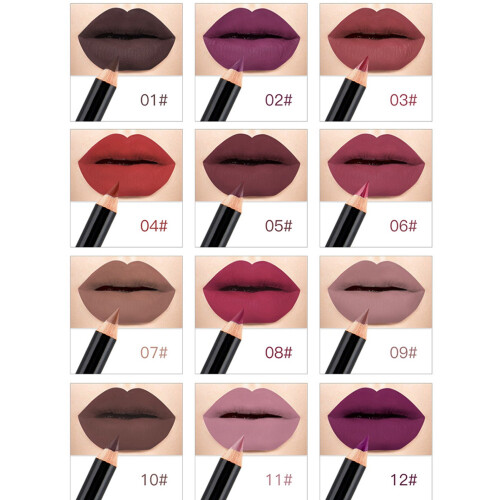 12x wasserfeste Lippenkonturstifte-Set 2
