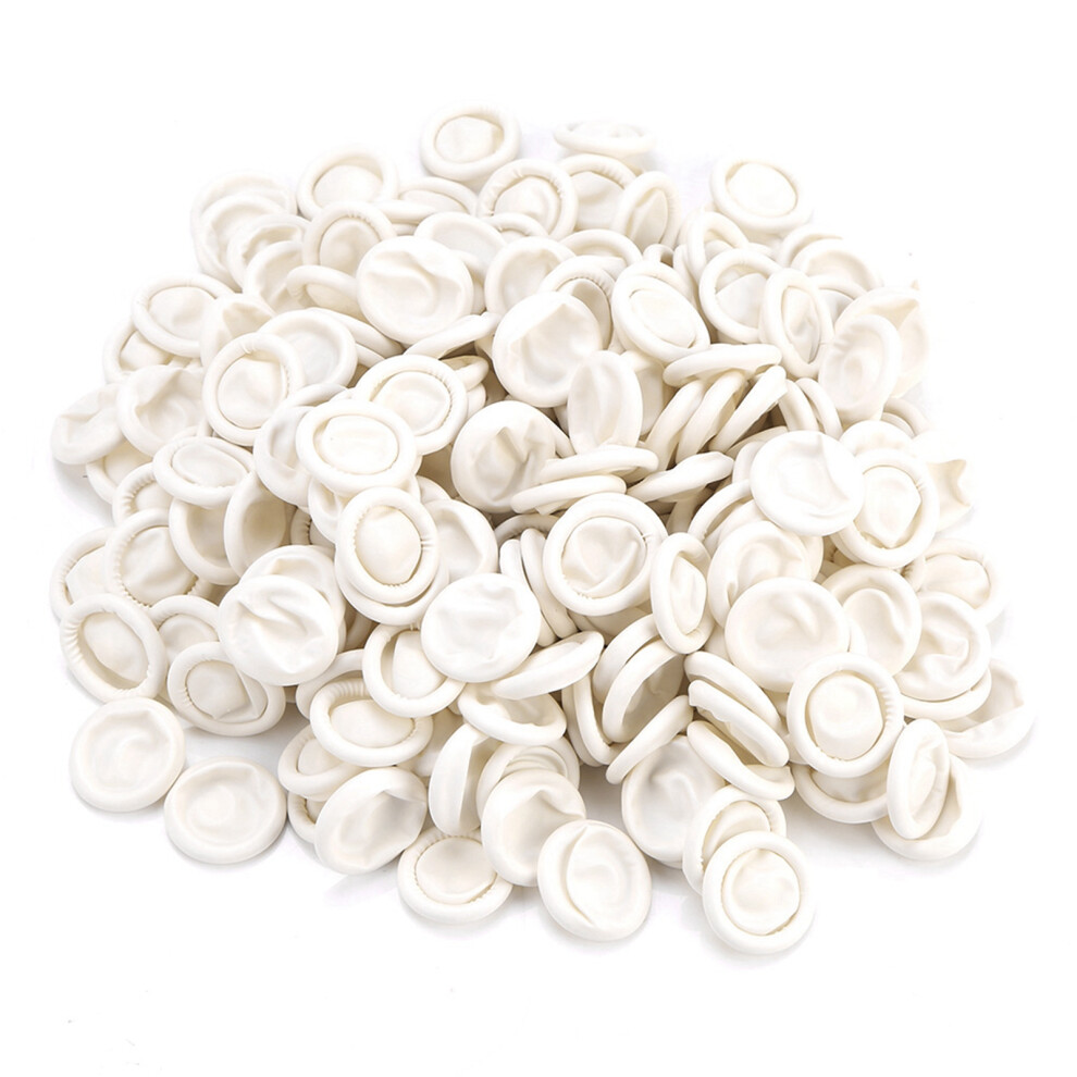 300pcs Natural Latex Finger Cots Ultra Thin Safety Manicure Tool