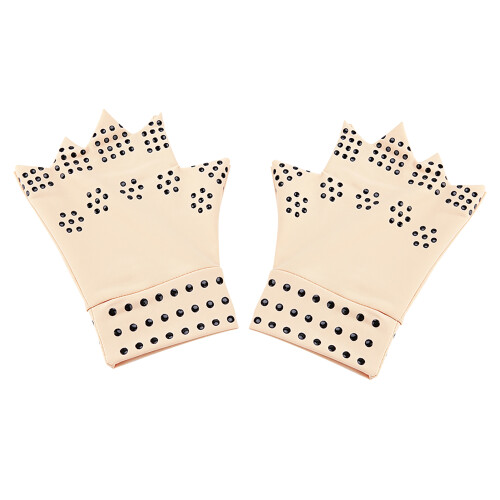1 Pair Nylon Compression Fingerless Gloves Unisex 1