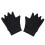 Unisex Nylon Compression Fingerless Gloves Black 2