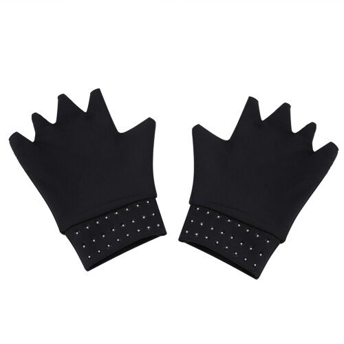 Unisex Nylon Compression Fingerless Gloves Black 1