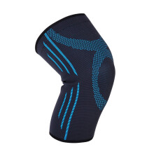 Sportselastisch kniebrace volleybal/soccer M Zwart/Blauw