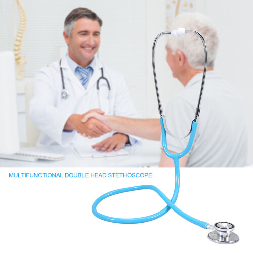 Double Head Stethoscope Medical Tool Blue 1