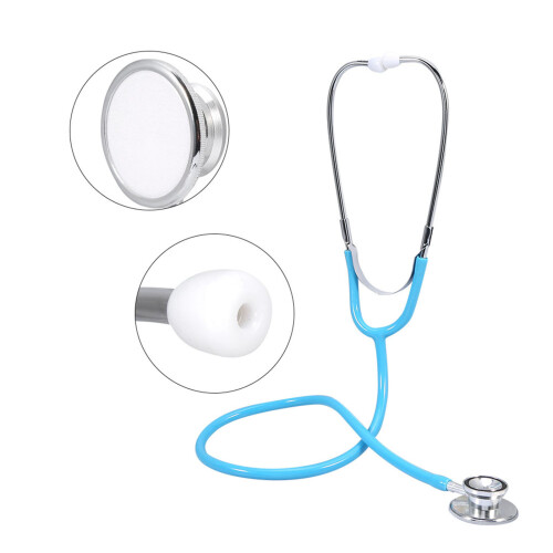 Double Head Stethoscope Medical Tool Blue 2