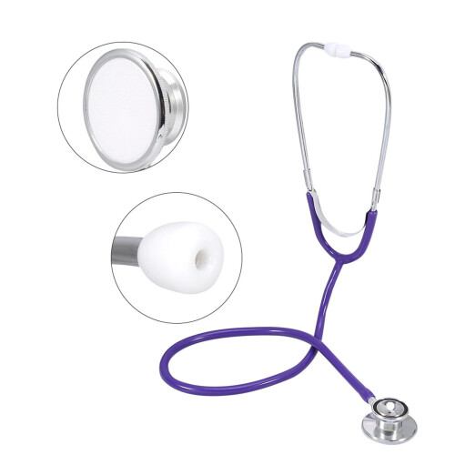 Double Head Stethoscope Medical Tool Purple 2