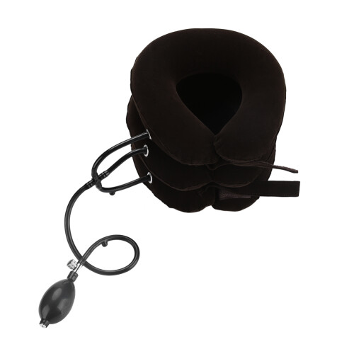 Portable Inflatable U Shape Cervical Neck Traction Device (Coffee) 2