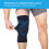 Knee Support Belt Volleyball Soccer Black Blue M 2