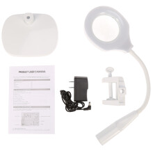 3x8xLED vergrootlamp met klem voor bureau