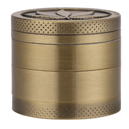 Zink-Legierung Kräutermühle mit Blatt-Design Bronze
