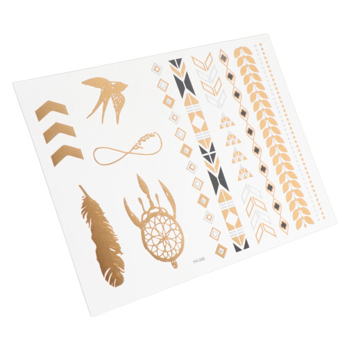 5st Metallic Goud Zilver Tattoo Stickers 1