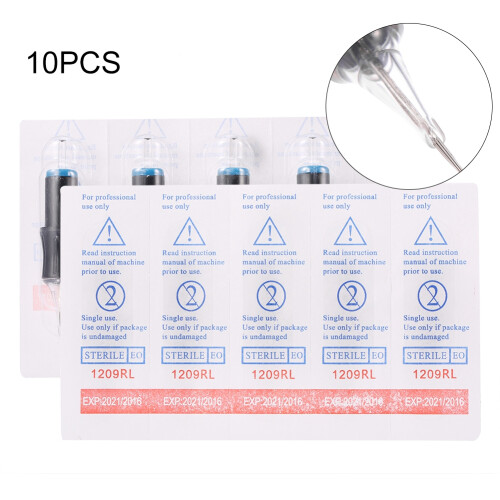 10x Disposable Semi-Perm Tattoo Needles RL/RM/M1/RS