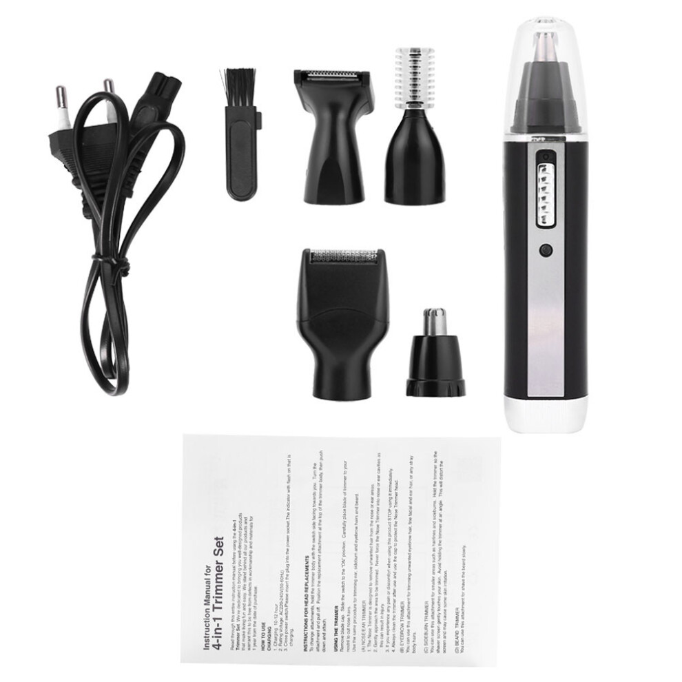 Kemei 4-in-1 Electric Trimmer Set Nose Ear Beard Hair Eyebrow