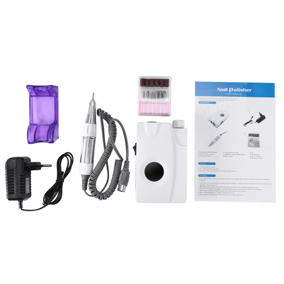 Portable Rechargeable Nail Drill Manicure Set 110-240V