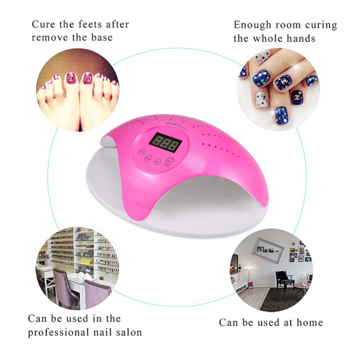 SUN 669 UVLED Nagellampe Trockner mit Smart Sensor Rot Rose 1
