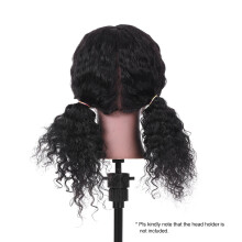 15" Echthaar-Mannequinkopf lockig für Friseur-Training