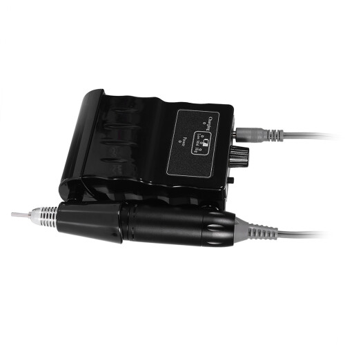 Akkubetriebene Nageldreher mit Bit-Set Schwarz 1