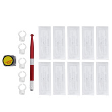 Permanent-Makeup-Set Microblading Stift Nadeln Tinte