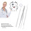 3pcs Dental Hygiene Kit Probe Mirror Tweezers 4