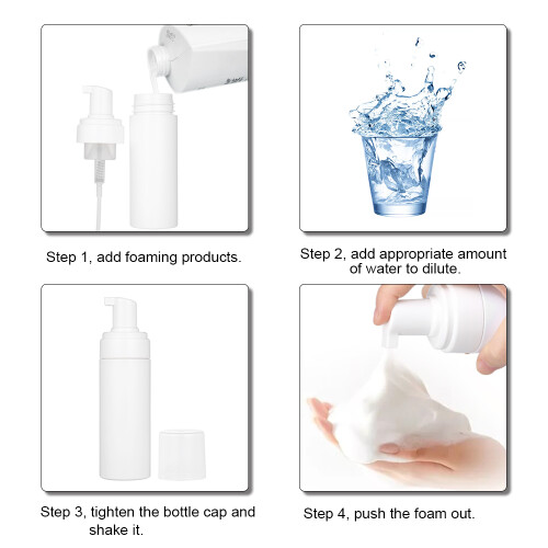 150ML Schaumflasche mit Pumpspender Weiß Reise 1