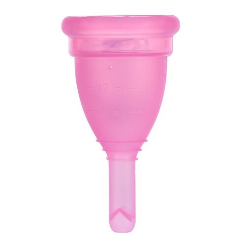 Wiederverwendbare Silikon-Menstruationstasse Rose Rot S