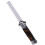 Switchblade Folding Knife Push Button Pocket Comb Oil Brown 4