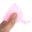 Wiederverwendbare Silikon-Menstruationstasse Pink L 5