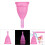 Wiederverwendbare Silikon-Menstruationstasse Rose Rot S 3