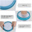 Copertura bagno corta blu e bianca 51cm 2