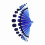 36pz Kit Espansore Orecchie Acrilico Blu Traslucido 5