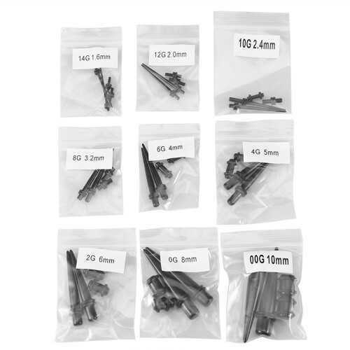 36pz Espansori Acrilici Neri 14G-00G 2