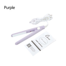 2 in 1 Mini Hair Straightener Ceramic Tourmaline Purple