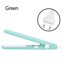 2 in 1 Mini Hair Straightener Ceramic Tourmaline Plate Matcha Green