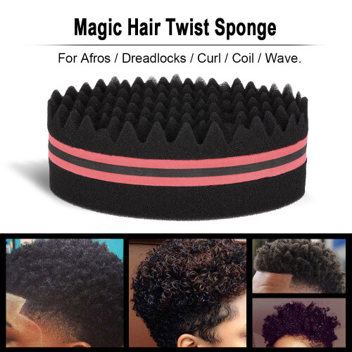 Oval Brush for Afros Dreadlocks Curl Wave Double-sided Hair Braider 2