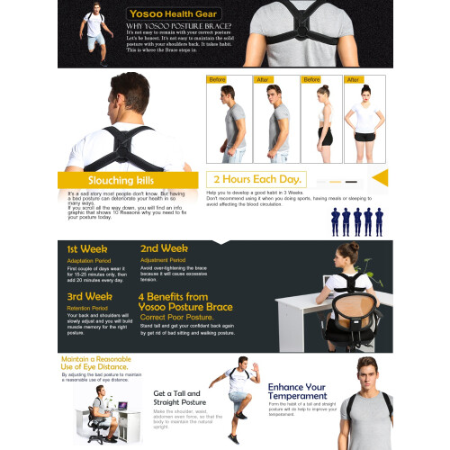 Upper Back Posture Corrector Clavicle Support Brace 1